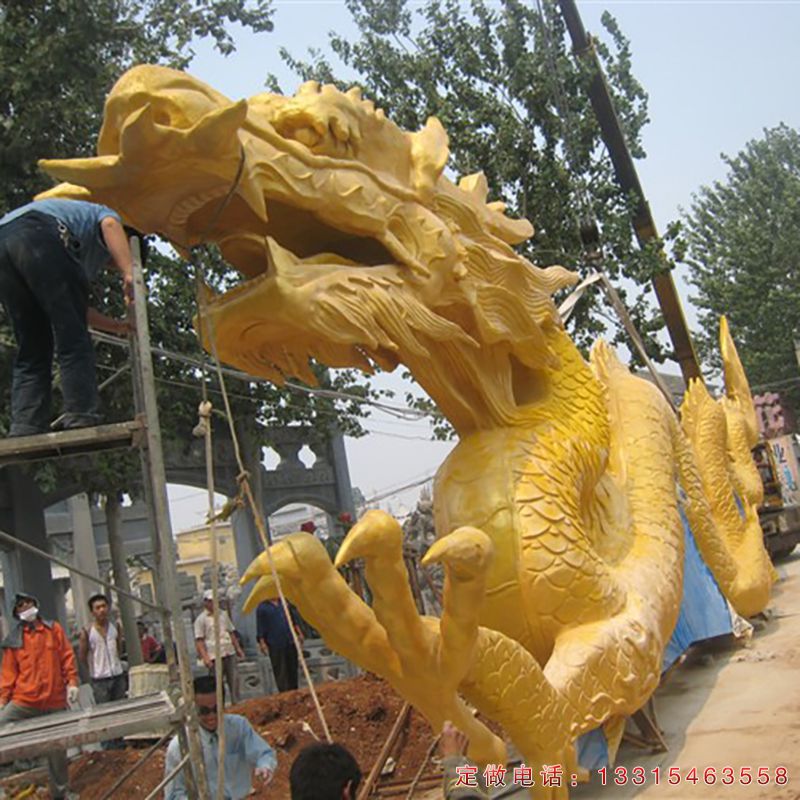 广场铜雕龙动物雕塑（4）