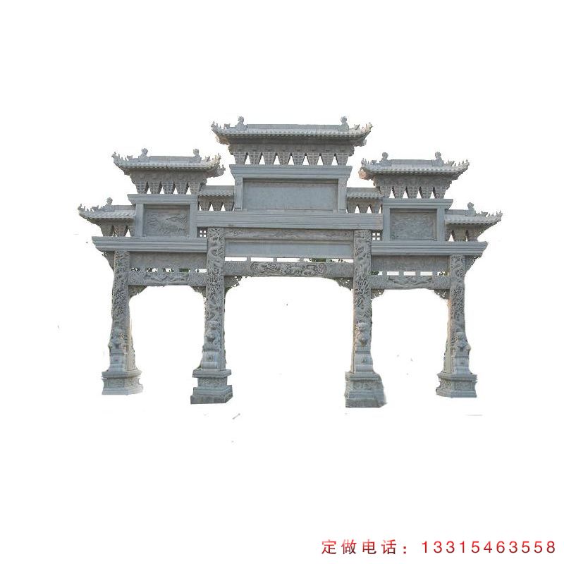 大理石广场牌楼建筑雕塑（1）