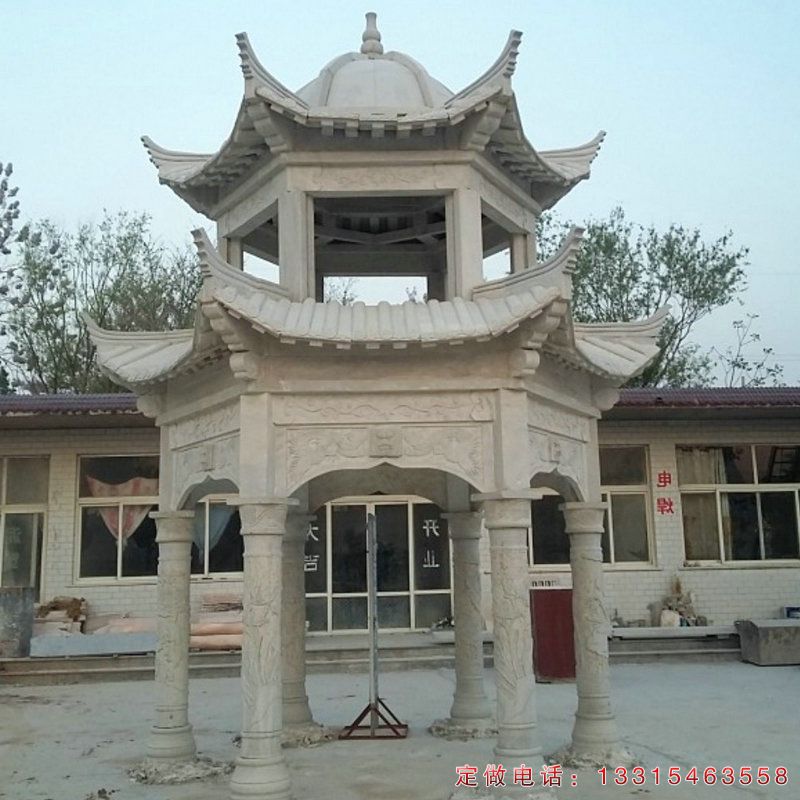 凉亭石雕城市建筑雕塑（1）