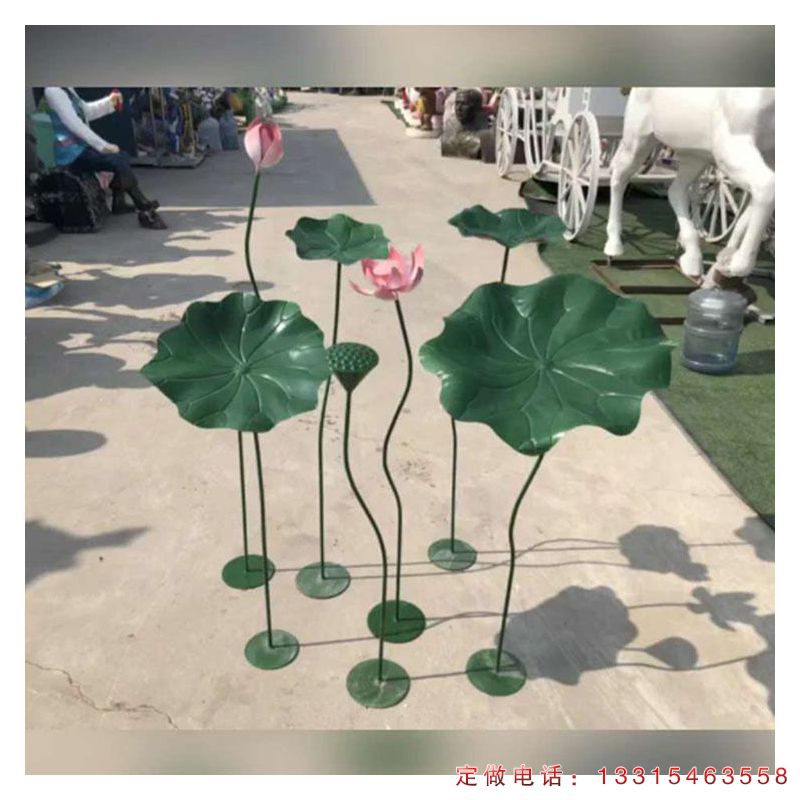 荷花公园不锈钢景观雕塑（1）
