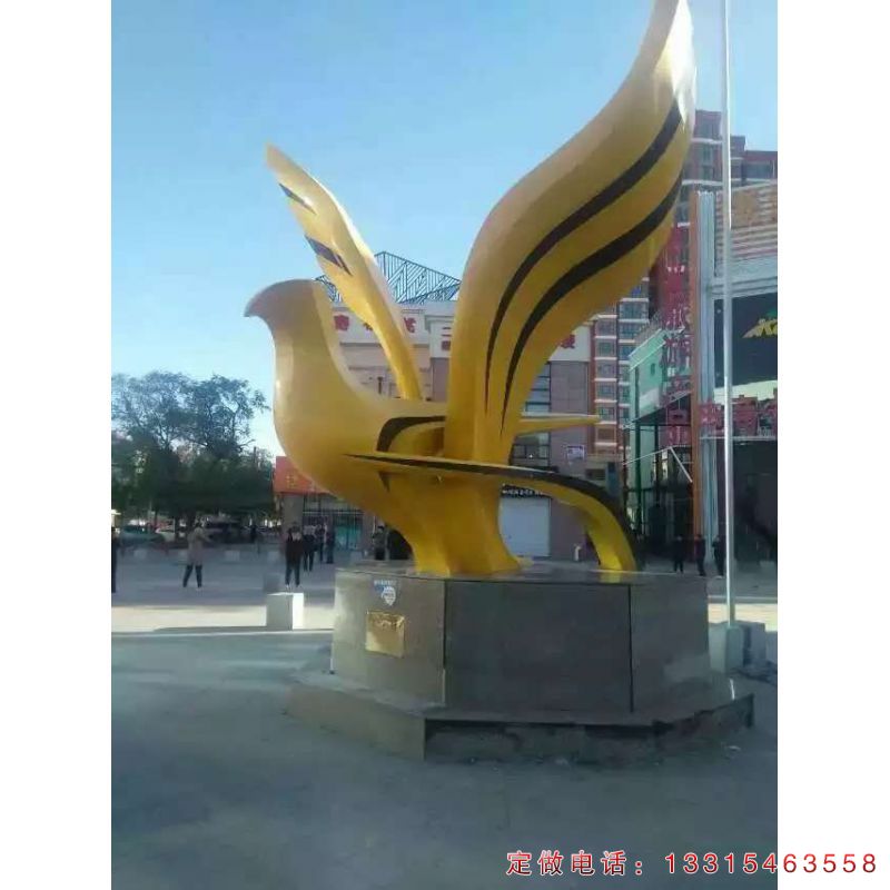 抽象鸽子不锈钢动物雕塑（2）