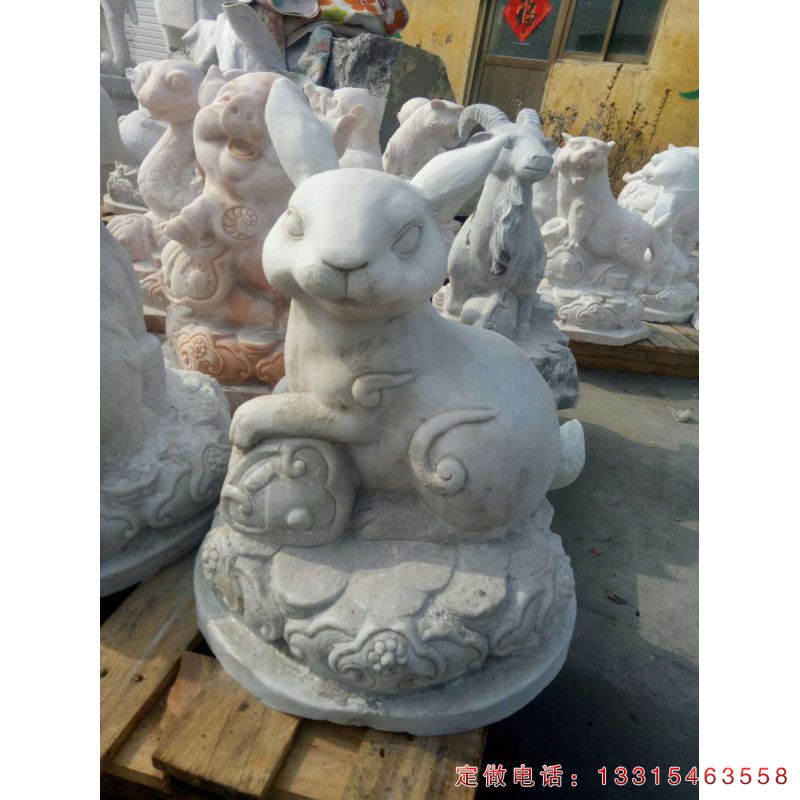 公园生肖大理石动物雕塑（1）
