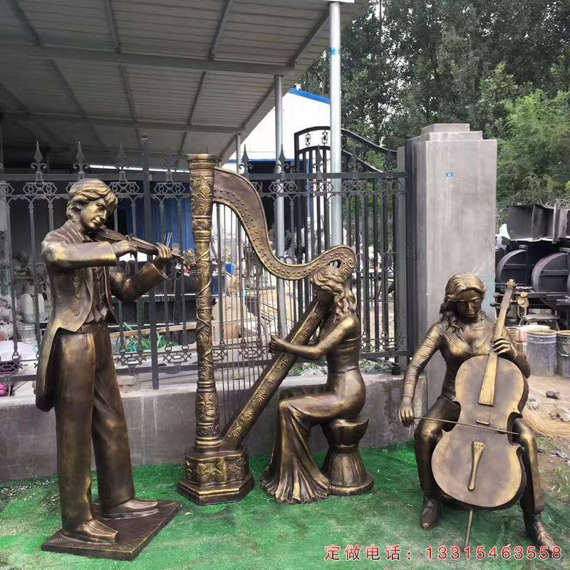 乐队城市铜雕人物雕塑（1）