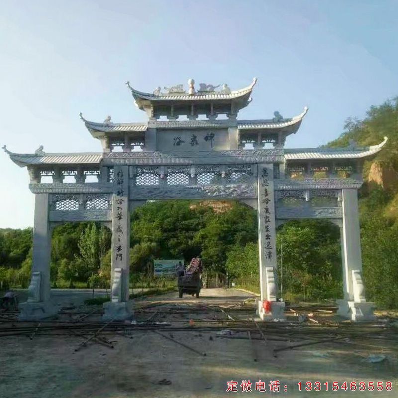 城市石雕牌楼建筑雕塑（1）