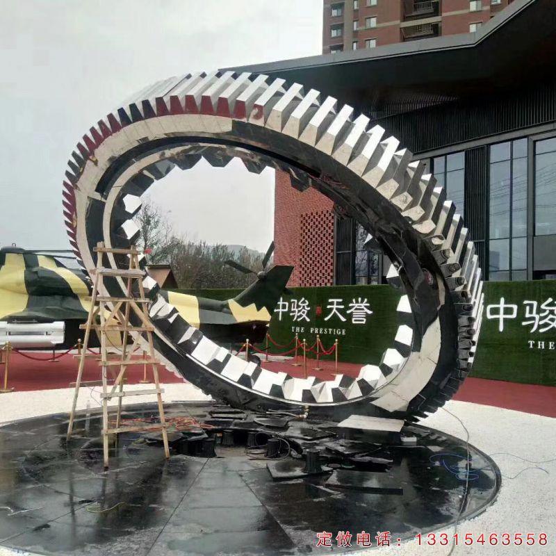 抽象齿轮不锈钢景观雕塑（1）