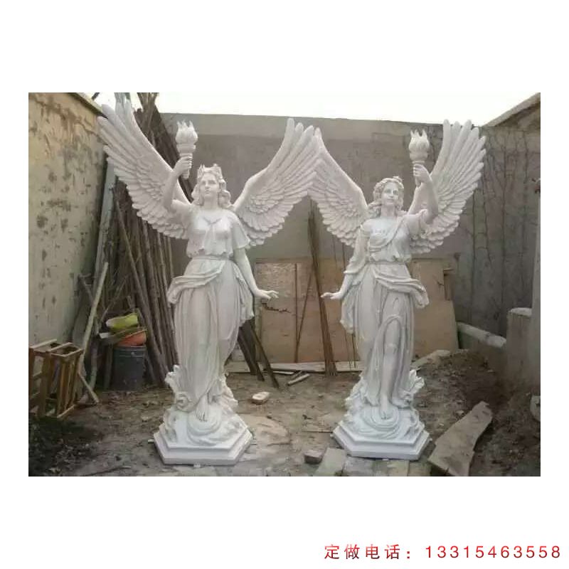 天使城市大理石人物雕塑（1）