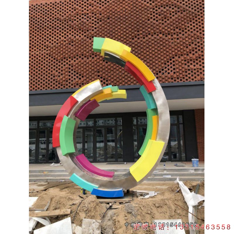 廊坊固安小学七彩人生雕塑 (1)