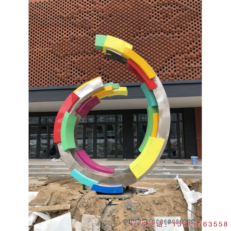 廊坊固安小学七彩人生雕塑 (2)